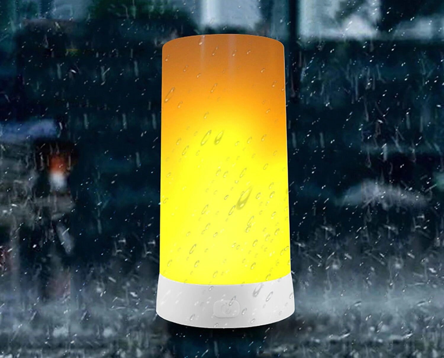 

LED Flame light USB Rechargeable Table Lamp Waterproof Candle Fire Lantern Fireplace 4 Mode Home Nightlight Lighting Decor-Amber