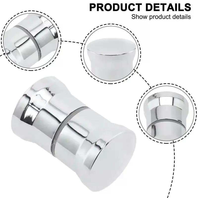 Stylish Shower Glass Door Handle,Sliding Shower Doors Knob,Double Sided Pull Hardware Replacement Parts For Bathroom Glass Doors view 5