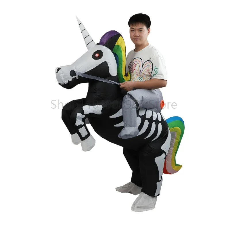 

Halloween unicorn inflatable costume riding on a unicorn suit party party Adult role-playing dress up fun novelty party props