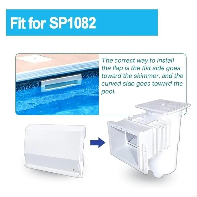 A0NC Skimmer piscina, herramienta limpieza piscina con solapa para puerta vertedero para SP1082 SP1083 SP1084