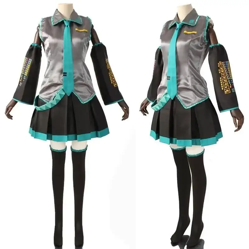 Disfraz de Anime con Peluca, Disfraz de Miku del Futuro para Principiantes, Disfraces para Halloween, Carnaval y Fiestas