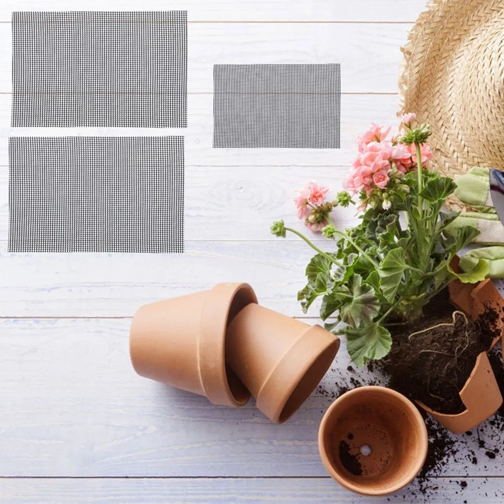 5 قطعة وسادة وعاء الزهور شبكة ل ثقب الصرف وعاء النبات أسفل صافي تصفية حديقة الزهرية اكسسوارات قاعدة وسادة