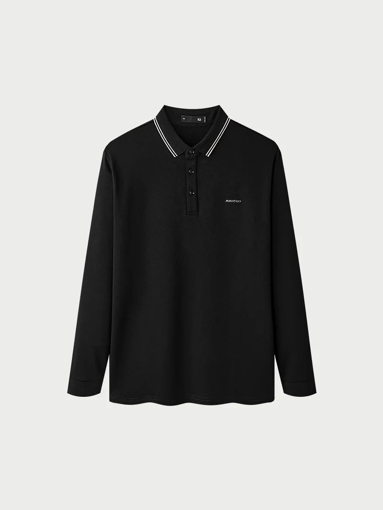 Fashionable Long Sleeve  Shirt for Men Hla  Home Micro Elastic Collar Label Autumn New Style Knitted Fabric