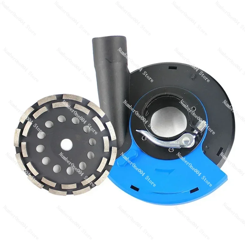 Angle Grinder Dust Shroud Cover Kit with Concrete Diamond Wheel, Universal Surface Grinding Dust Collection Cover, 125mm, 180mm