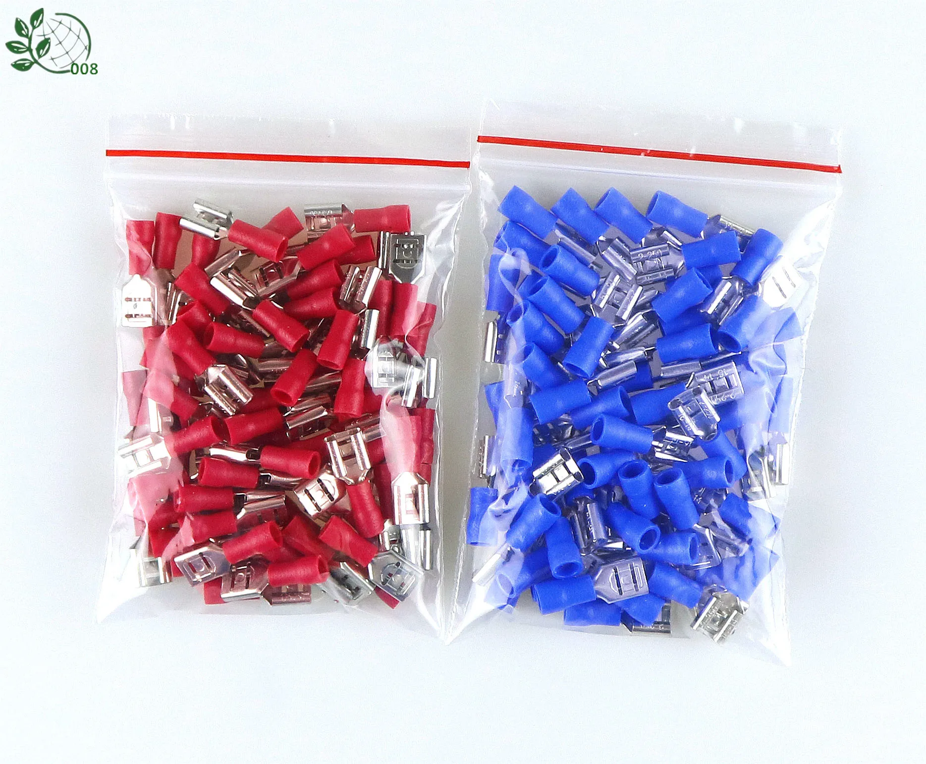 50PCS FDD2-250 Female Insulated Electrical Crimp Terminal for 1.5-2.5mm2 Connectors Cable Wire Connector FDD2-250 FDD2.5-250