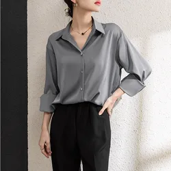 Autumn New Long Sleeve Turn Down Collar Women Shirt Office Lady Chiffon Shirt Blouse Women Tops Shirts Blusas Para Mujer C37