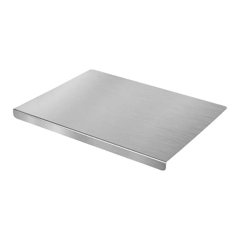 AT21-Stainless Steel Cutting Boards L Shape Pastry Board For Meat, Fruits, Vegetables, Bread, And Baking