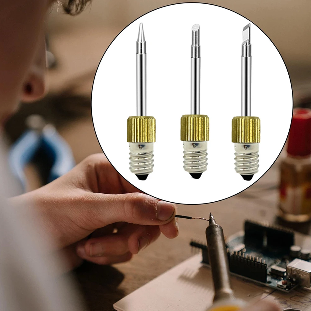 50 Mm/1.97 Inches Soldering Iron Tip Sponge E10 Interface Soldering Iron Tips Soldering Tip Set USB Welding Tips
