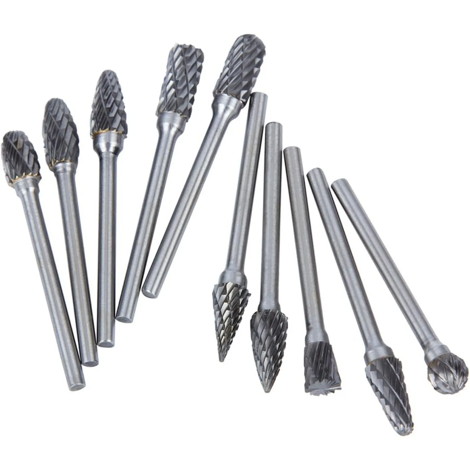 10 Stück 3mm Schaft Hartmetall-Fräser Diamantschneidwerkzeug Dremel-Werkzeuge Elektrische Schleif- und Drehwerkzeuge – Detail 5