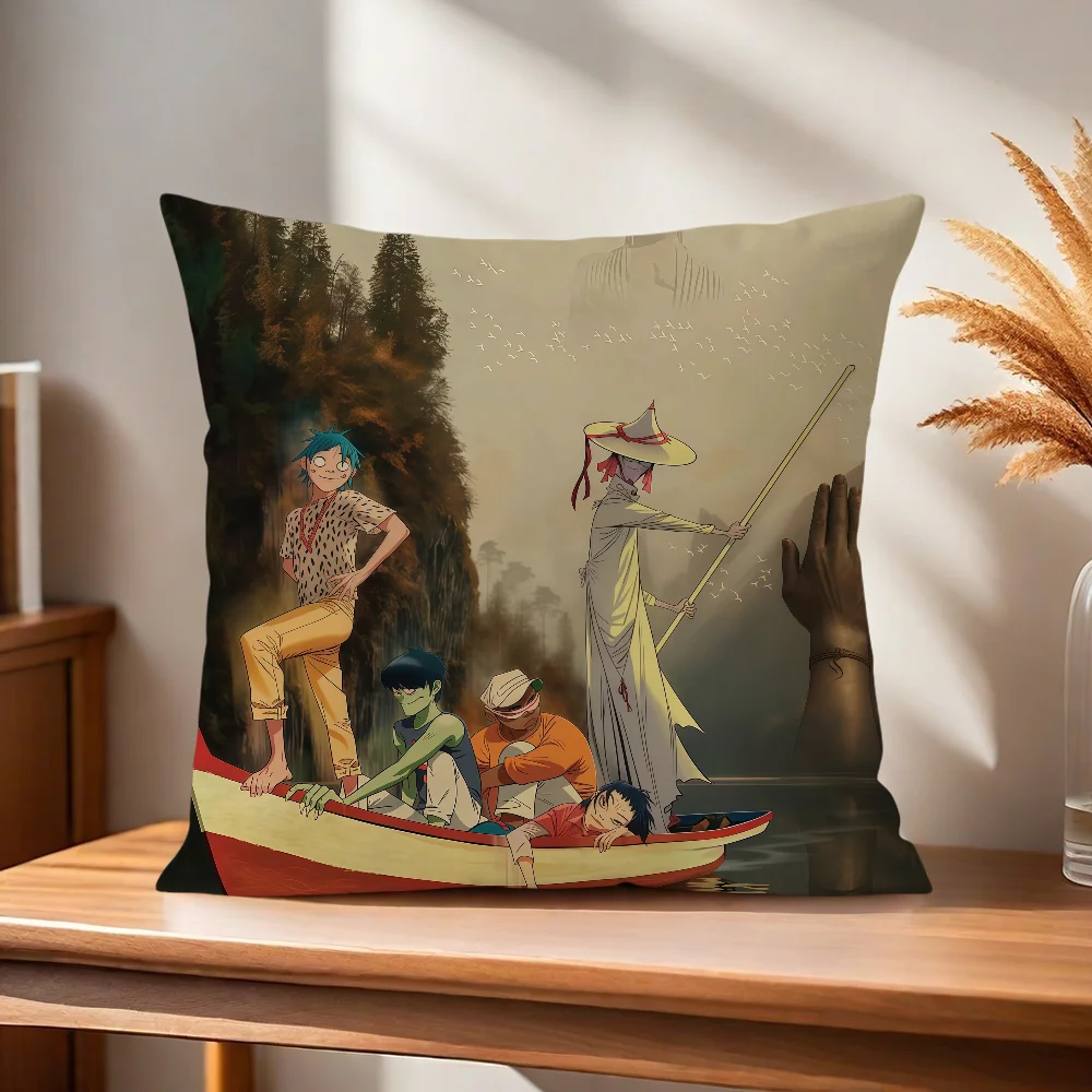 Gorillaz The Mountain Kissenbezug, Kissenbezug für Zuhause, Sofa, Wohnzimmer, Büro, Café, Auto, Kissenbezug – Detail 5