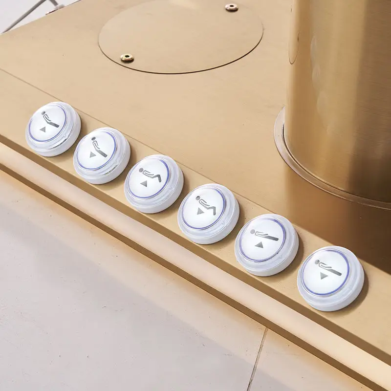 Salon Spa Massage Bed With Motorized Adjustment Gold Stainless Steel Frame And LED Lighting For Professional Therapy