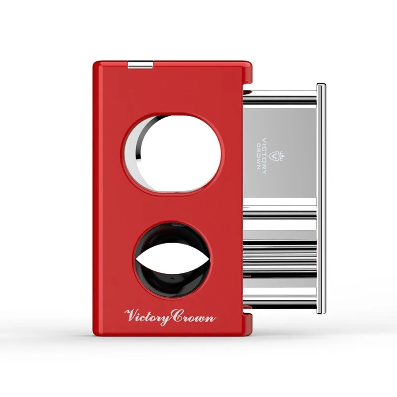 

Multi functional cigar scissors flat cut V-notch opener cigar holder five in one pure metal gift box assembly leather cover