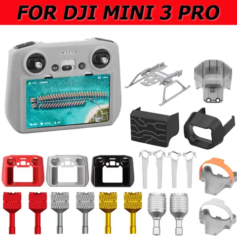 Koruma kapağı şok dayanıklı Anti kayma silikon RC uzaktan kumanda ekran koruyucu Drone aksesuarları için DJI Mini 3 Pro