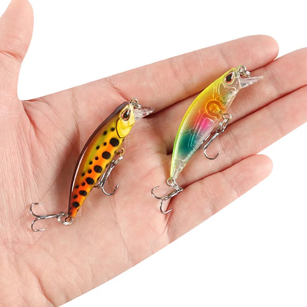 Mini Sinking Minnow Wobblers Fishing Lures 5.5cm 5g Trout Artificial plastic Hard Bait Jerkbait Crankbait Bass Fishing Tackle