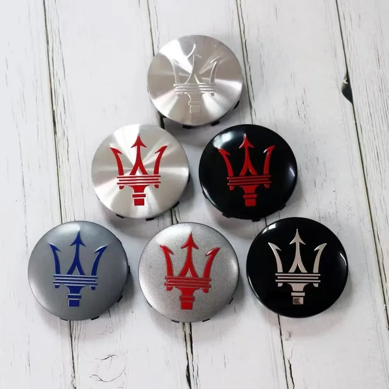 Tampas centrais da roda de carro, 60mm, para maserati granturismo ghibli levante grancabrio quattroporte gt gt gt q4 coupe hub capa decoração