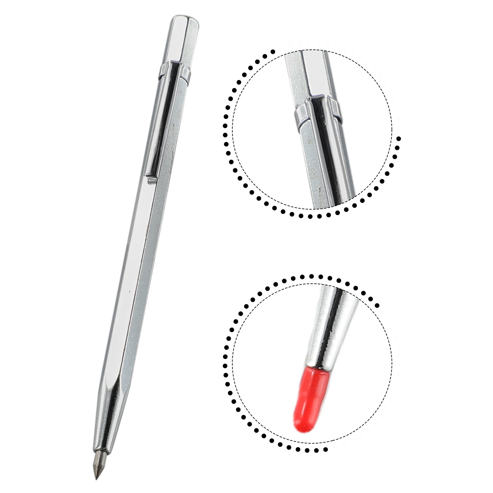 

Scriber Marker pen Scribing Silver Steel Tip Carbide Mark Marker Pen Scribe Practical Premium Accessories Brand new