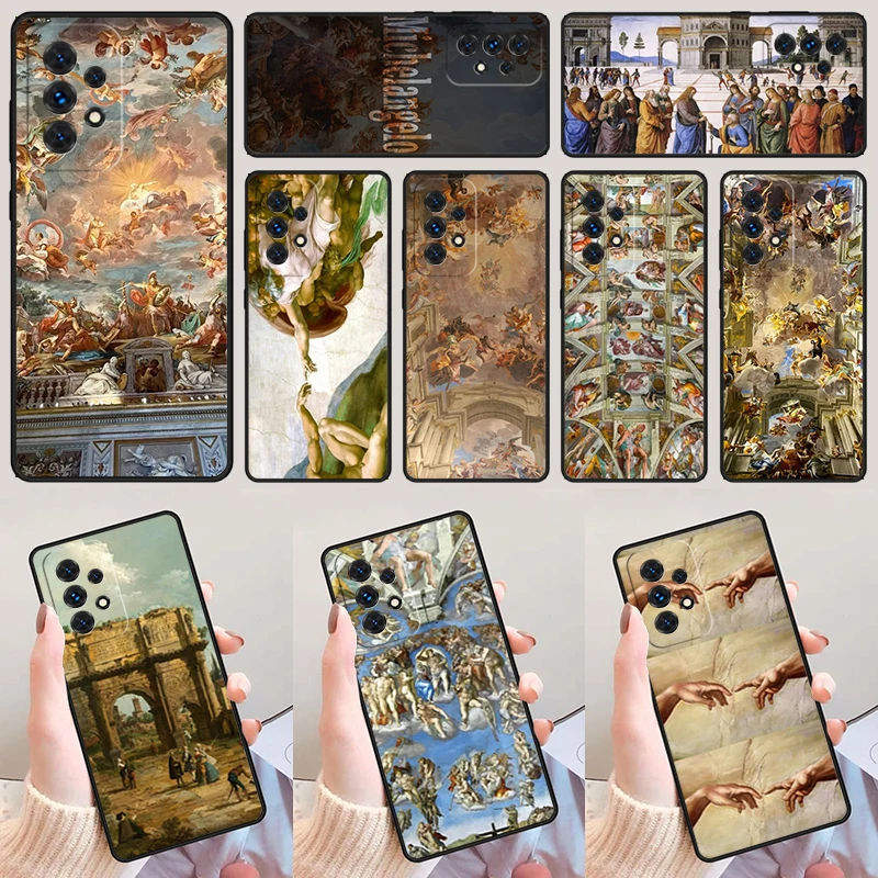 Michelangelo Genesis For Samsung Galaxy A52 A72 A73 A20e A21S A50 A70 A11 A12 A42 A31 A40 A51 A71 A32 A80 A91 Phone Case