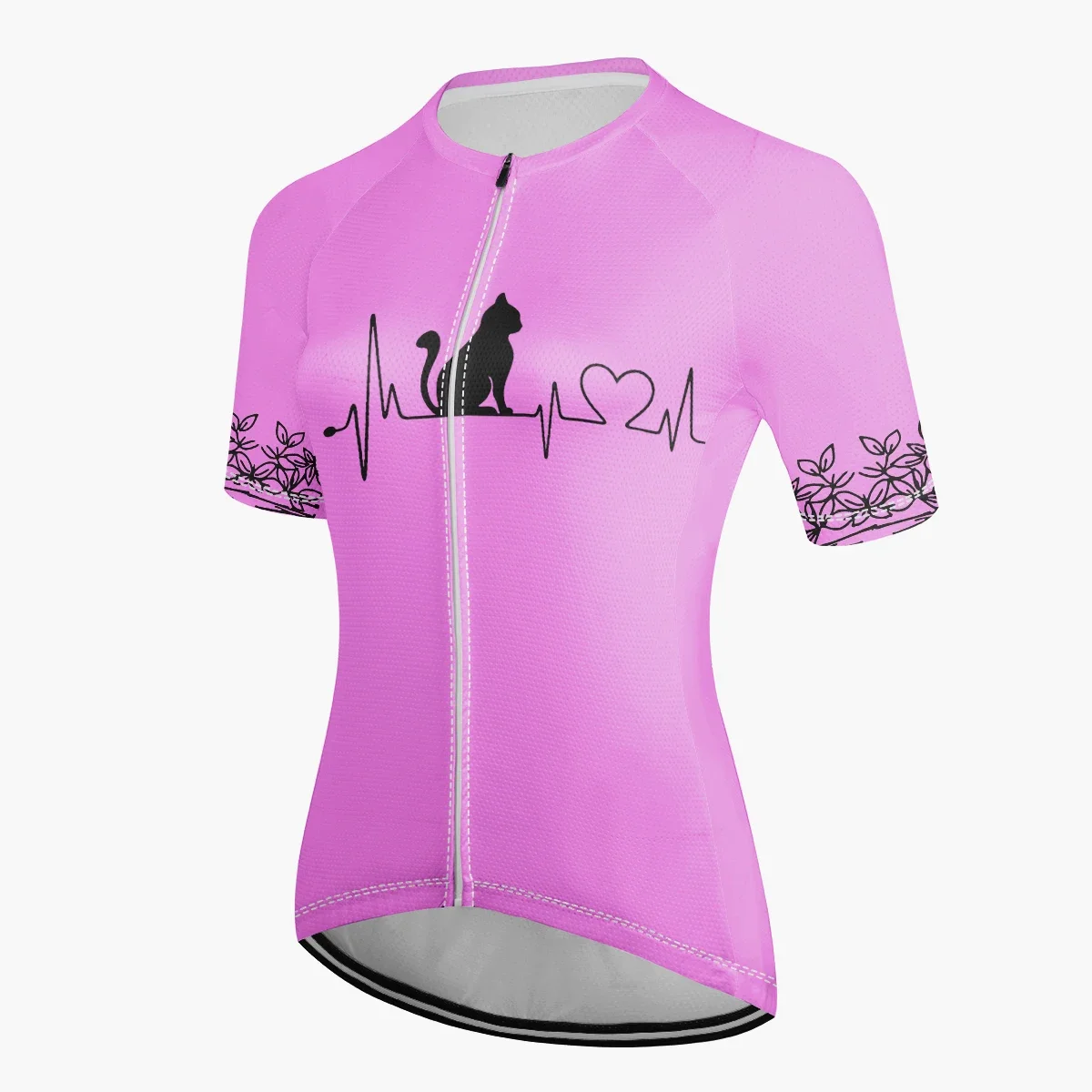 New cat heartbeat pattern cycling wear professional women's cycling wear mountain bike short-sleeved clothing