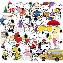 Classic Snoopy Sticker Cute Cartoon 50pcs Laptop Bottle Computer Kawaii Anime Puppy Waterproof Sticker Stationery Kids Gift Toys