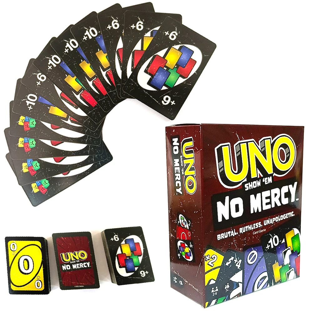 UNO Dragon Ball Z Card Game UNO No mercy for Family Night Featuring Tv Show Themed Graphics and a Special Rule for 2-10 Players