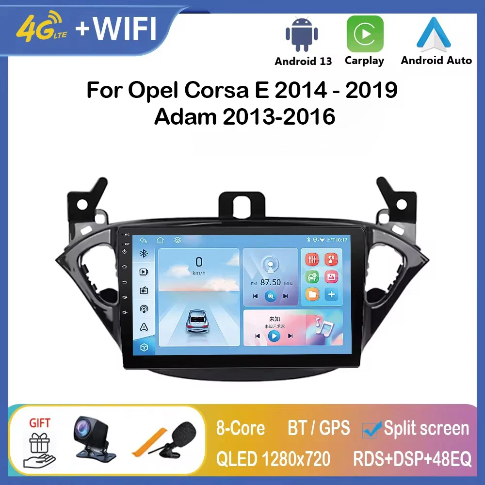 Carplay Android Auto Car Radio For Opel Corsa E 2014 - 2019 Adam 2013-2016 Multimedia Player Navigation Car Intelligent Systems