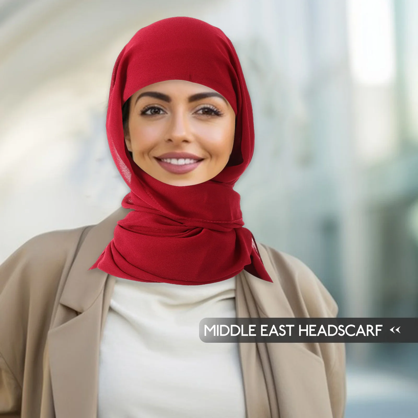 وشاح حجاب مزخرف، غطاء رأس إسلامي ناعم ومريح، ملابس إسلامية عربية، أغطية وشاح حجاب