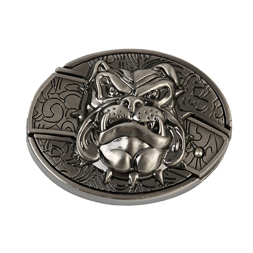 Fashion Classic Western Bulldog Head decor Men Knife Buckle