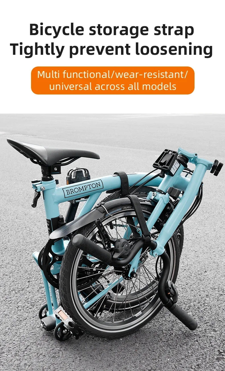 Langlebige, sichere Befestigungsgurte für Falträder, verstellbare Gurte, Fahrradzubehör – Detail 1