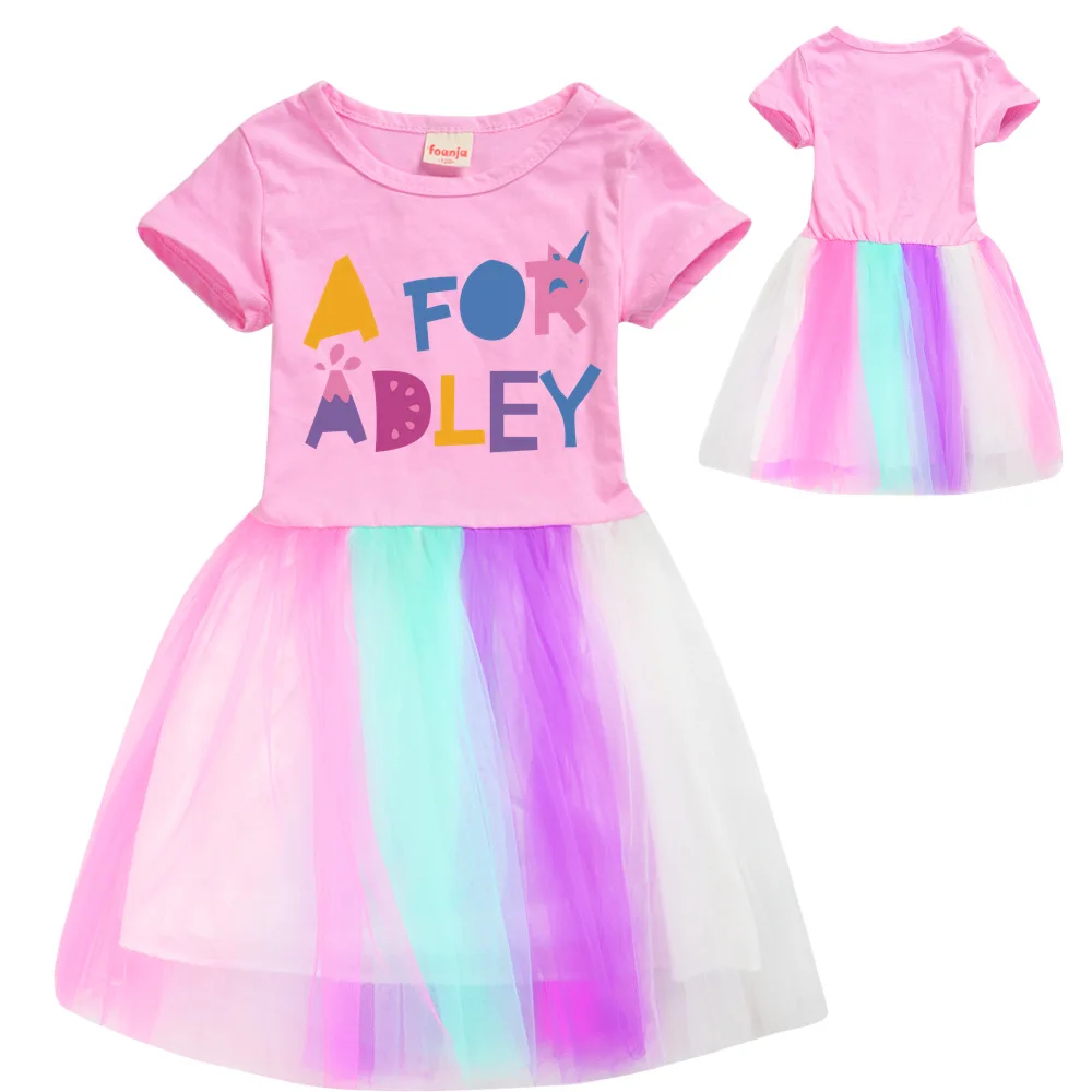 3-12Y Girls Dresses for A for Adley Cotton Girls Girls Sparkle Dress Cartoon Princess Dress for Girls Summer Clothes Hot Selling