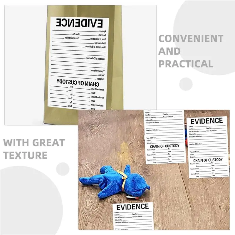 10pc Self Adhesive Evidence Labels Evidence Marker Evidence Collection Sticker 4*6 Inch Forensic Course Stickers Evidence Decal