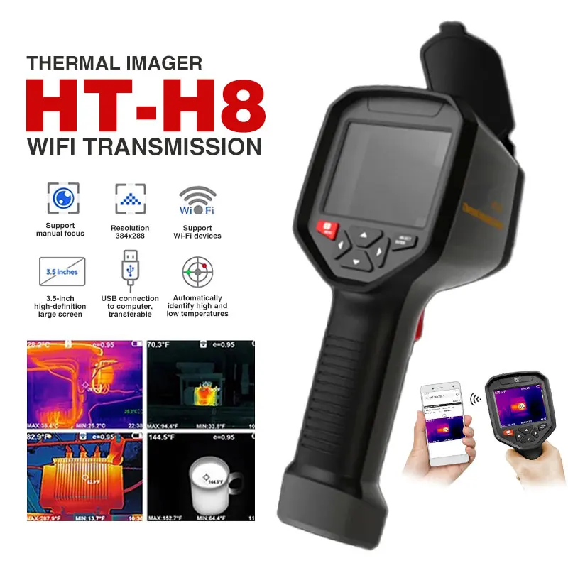 

New Ht-h8 Resolution 640x480 Infrared Handheld Thermal Imager Wireless Camera
