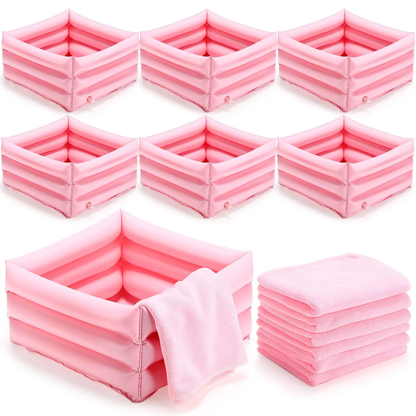 

12 Pcs Foot Spa Kit for Girls Foot Care Bath and Hand Towels Washbasin Salon Towels for Spa Sleepover Party Supplies Party Gift