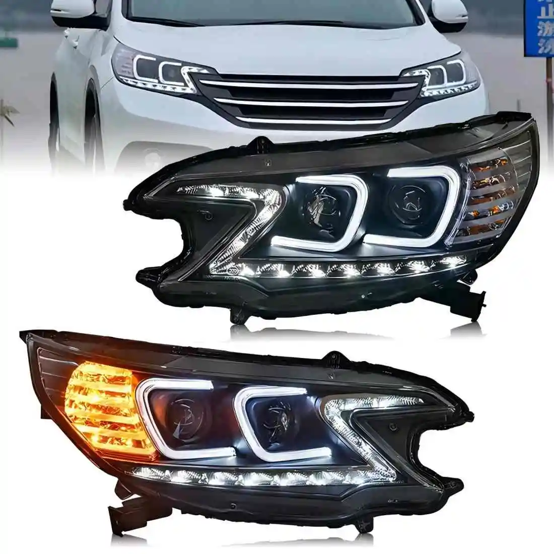 

LED Headlights for Honda CRV 2012-2014 Daytime Running Light Automotive Accessories