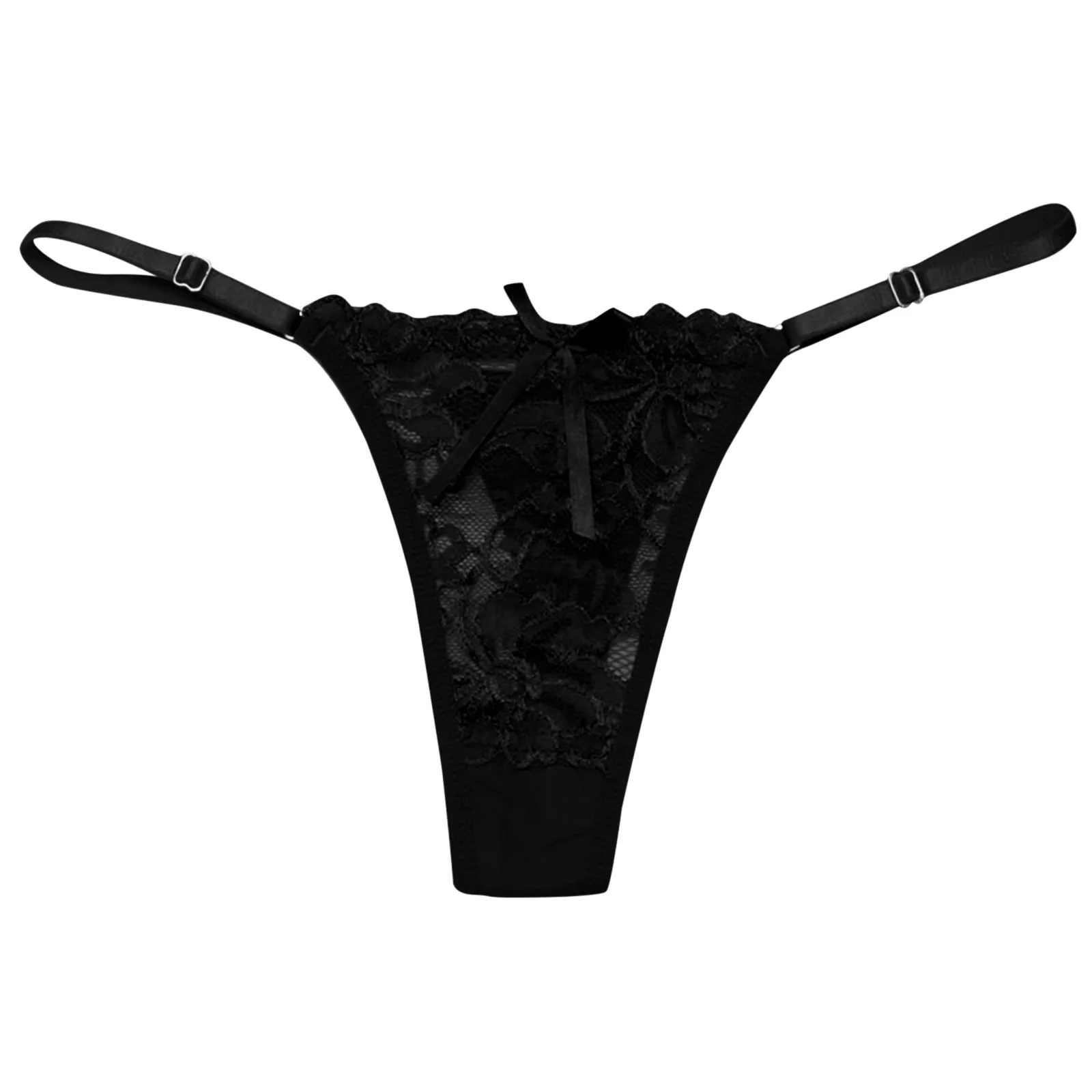 Culotte Sexy en Dentelle avec Nministériels d Papillon pour Femme, Sous-Vêtements Féminins à la Mode, Taille Réglable, Lingerie Sans Couture, String String