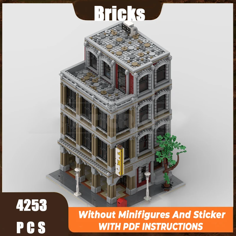 정교한 신제품 MOC 블록 모델 거리 모퉁이 건물 모듈형 어린이 장난감 선물 DIY 조립 세트