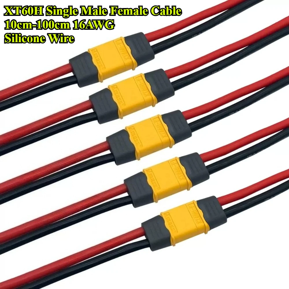 XT60 XT60H Male Female Connector Plug With 16AWG Soft Silicone Wire Extension Cord For RC Lipo Battery FPV Drone Expand