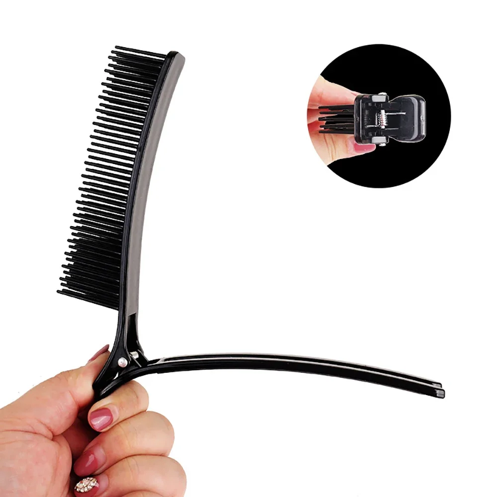 2PC Professional Hair Grip Clamps Salon Hair Section Cutting Clips Comb Barber Dyeing Perm Hairpins DIY Hair Styling