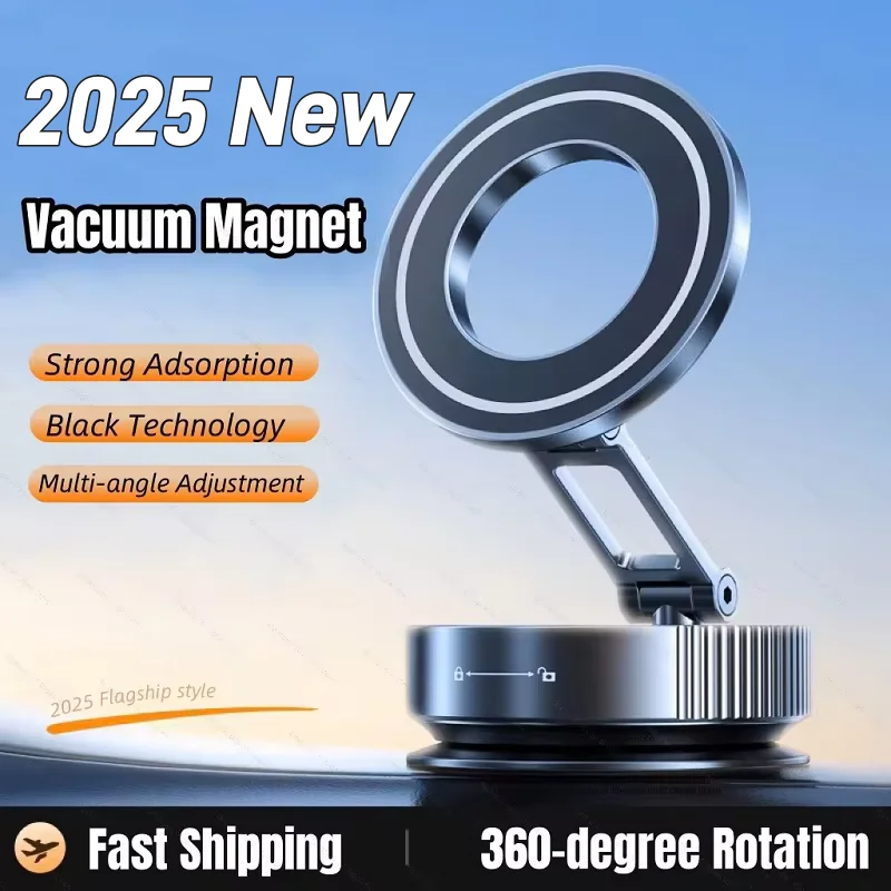 

Новый сверхсильный магнитный держатель для телефона, складной дизайн 360° ° Регулируемое вакуумное автомобильное крепление для автомобильного настольного держателя телефона в флагманском стиле
