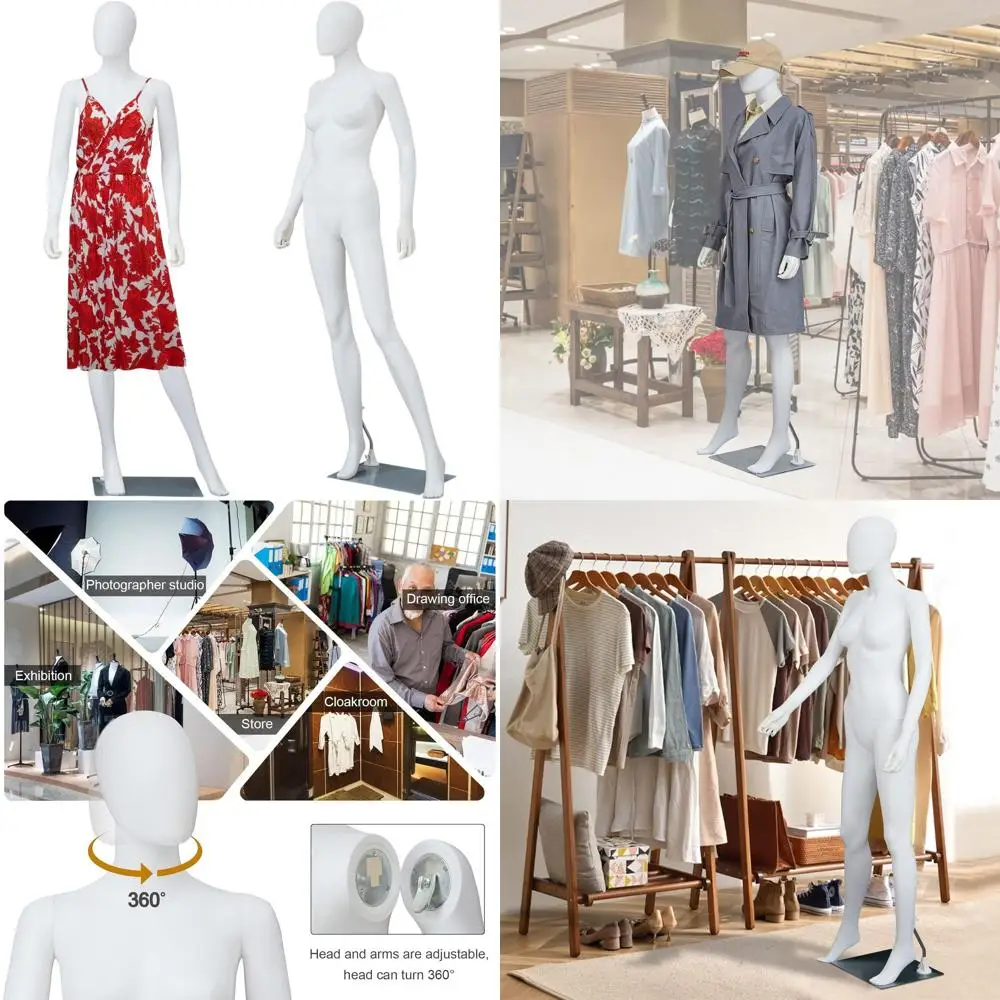 

Регулируемый разборный мужской манекен 69-го размера для демонстрации, шитья и витрин (белый)