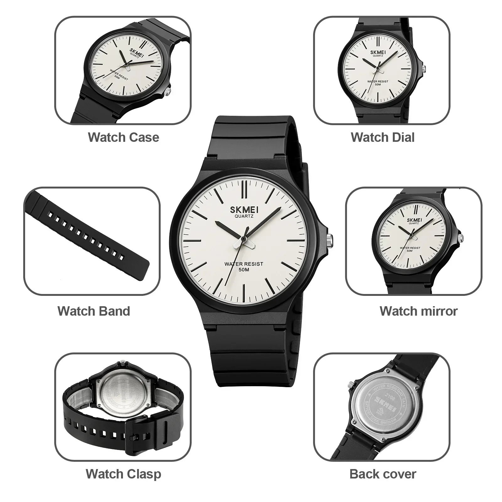 SKMEI Mens New Simple TPU Strap 3Bar Waterproof Watches For Male Time Clock reloj hombre 2018 Casual Quartz Wristwatches