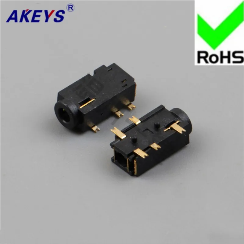 10 PCS PJ-217 power socket 2.5 headphone socket 5 foot patch 2 fixed foot 2.5MM socket base