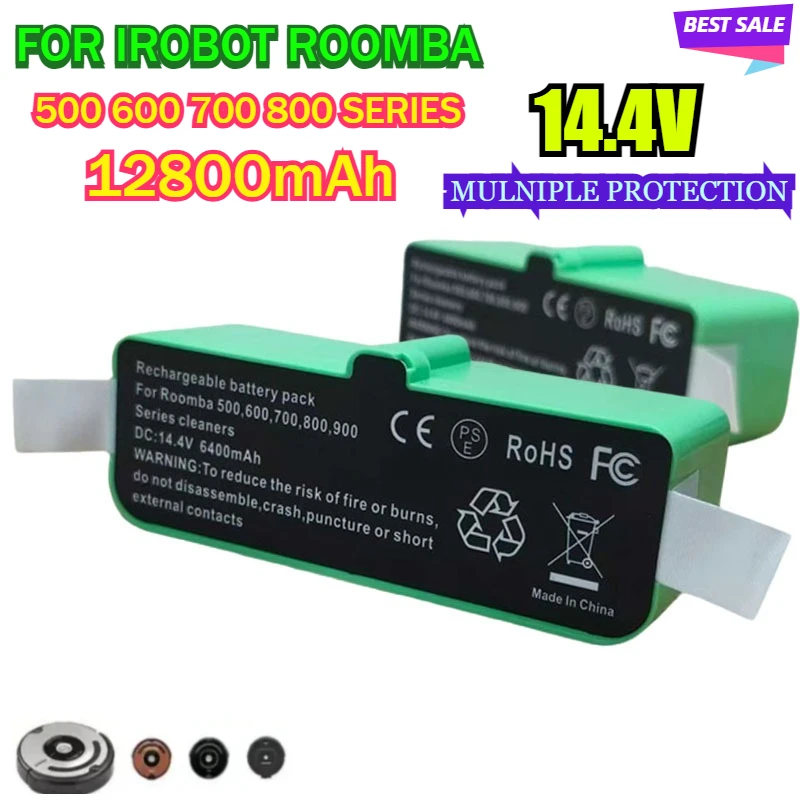 

12800mAh 7.0Ah Rechargeable batteries For iRobot Roomba battery 500 550 600 620 650 760 770 800 900 vacuum cleaner 14.4V Tools