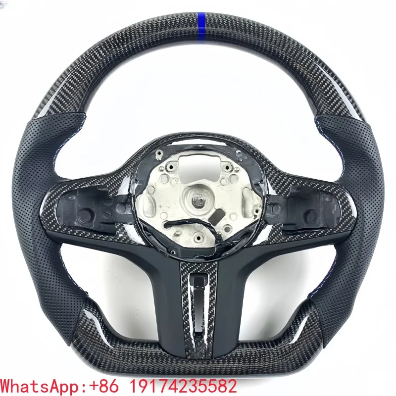 

ForLeather Carbon Fiber Steering Wheel for G12 G20 G30 G32 G80 G81 M4 F82 G82 M5 F90 X3M F87 X5m F85 M4 F82 M340i Salable