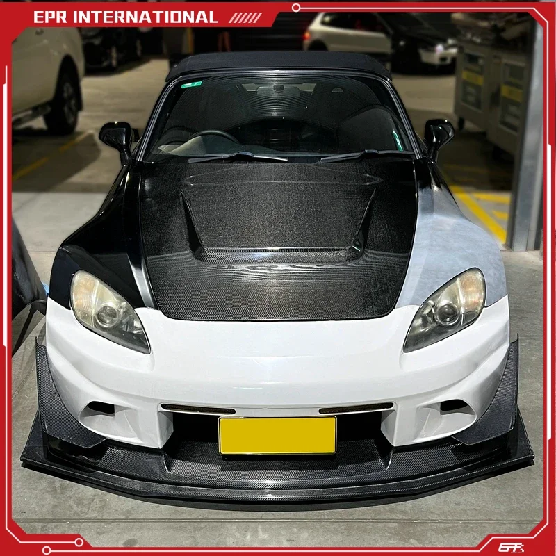 For Honda S2000 AP1/AP2 VTX Style Body Kit - Carbon Fiber Front Bumper w/ Lip, Canards & Splitter 1999-2009