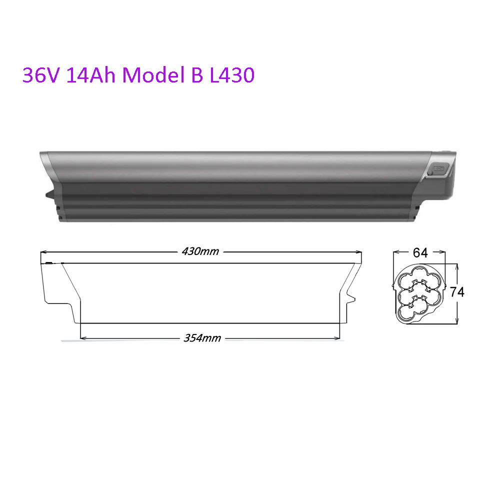 Reention EEL Mini Battery Pack for Nakamura E Crossover XA Bike, 36V, 12Ah, 13Ah, 14Ah, 250W, 350W Motor