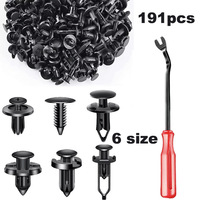 6-Size Auto Push Pin Rivets Kit Plastic Fasteners for Car Body Bumper Retainer Clips & Trim Panel
