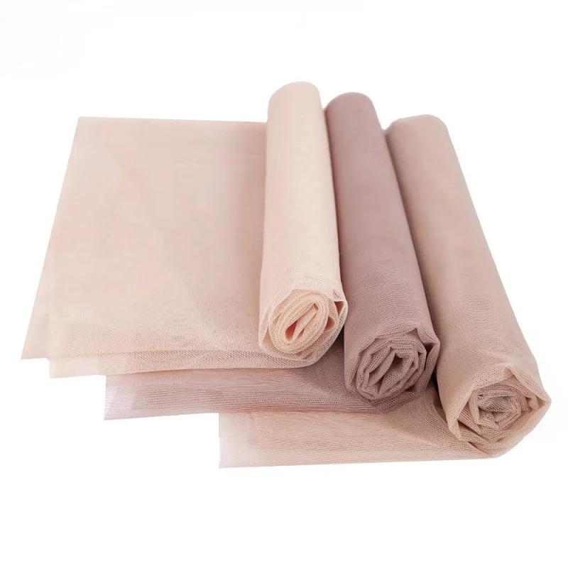 

1/4 Yard Swiss Lace Wonder: Wig Making/Lace Cap DIY Essential, Doll Wig Repair Helper (Transparent Beige)