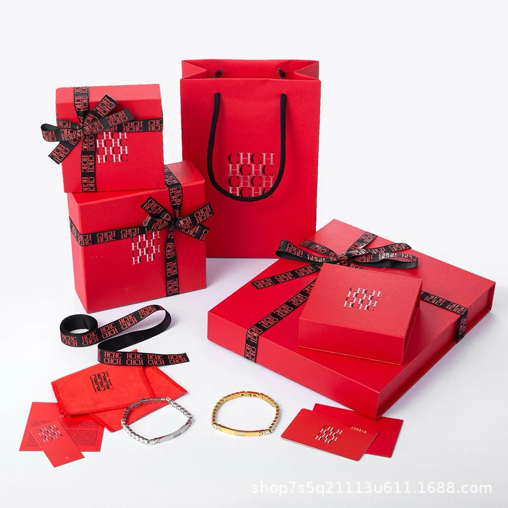 CHHC 2026 سوار الزركون النسائي الصغير، سلسلة تنس أنيقة وبسيطة، مجوهرات متراصة خفيفة الوزن، صندوق هدايا فاخر #1