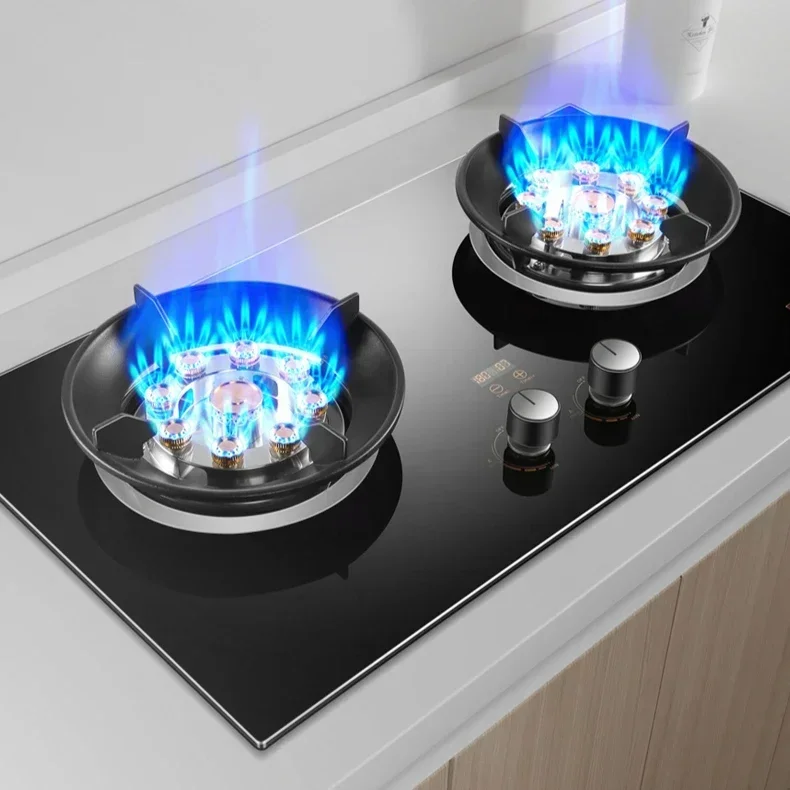 Built-in stove double household liquefied gas desktop natural gas stove fierce fire energy-saving  gas burner stove