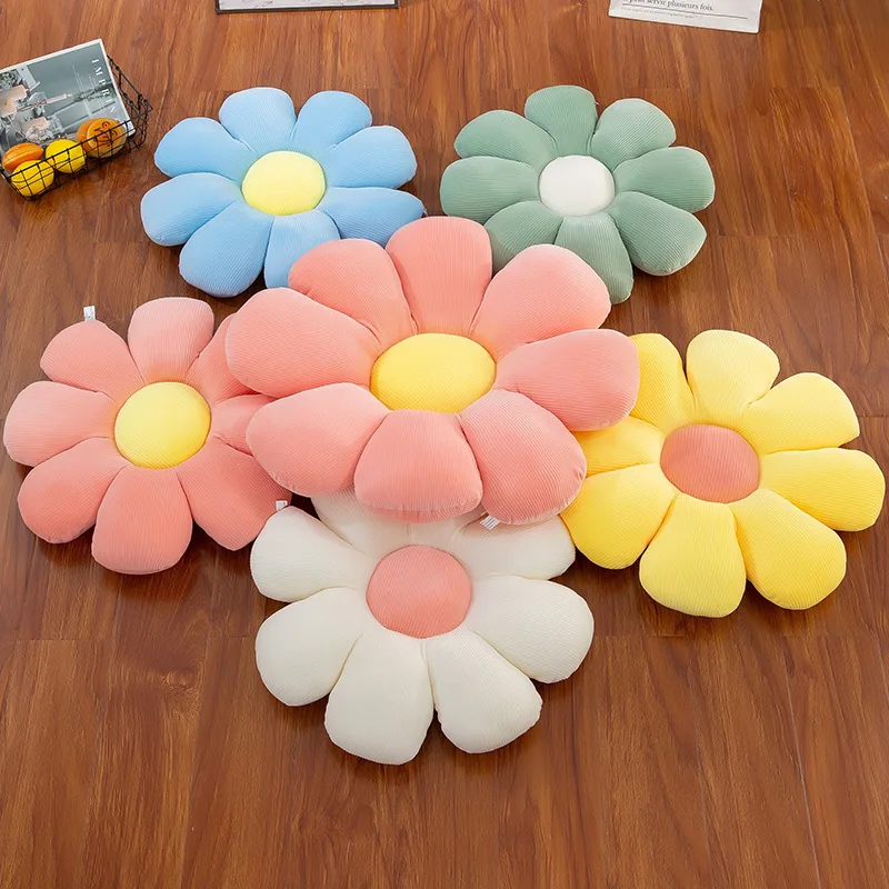 40cm Kawaii Hot Chrysanthemum Cushion Plush Cushion Sun Flower Cute New Plant Toy Home Sofa Decor Kids Baby Birthday Gift Toys